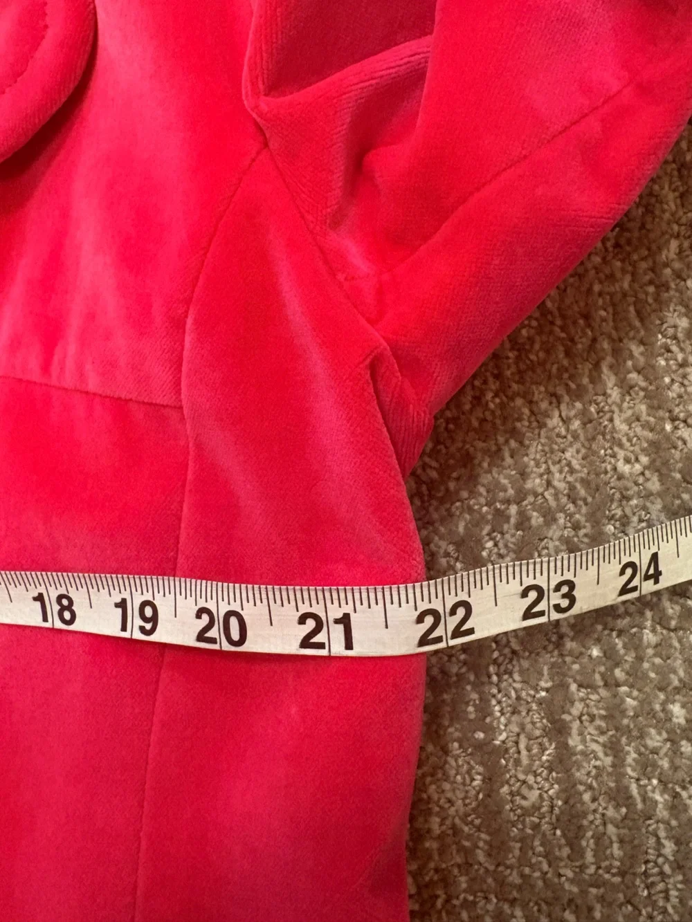 Vintage 1960s Hot Pink Velvet Mod Swing Coat Sport Ease Fashions Made in Canada